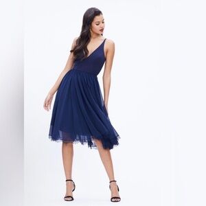 Dress the Population Navy Midi Dress
